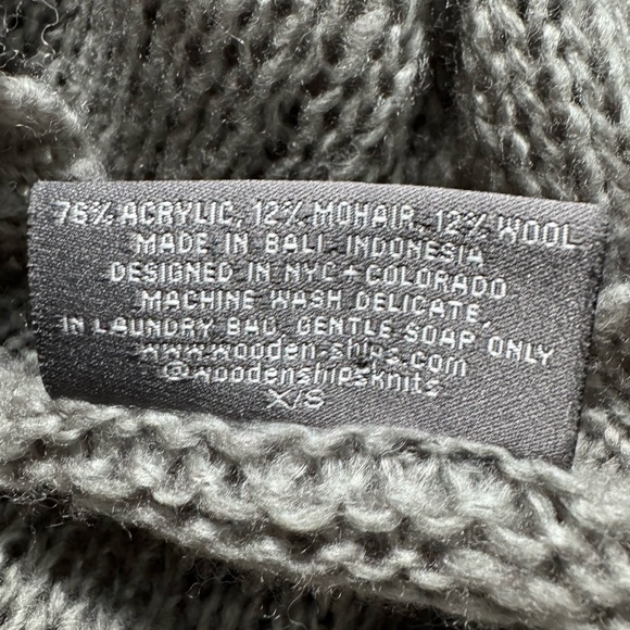 GAME DAY Wooden Ships Open Knit Gray & White Sweater - Picture 6 of 6